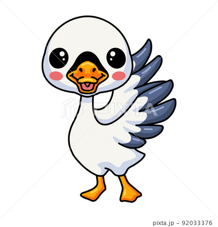 bird, cartoon, swan - Stock Illustration [92033376] - PIXTA