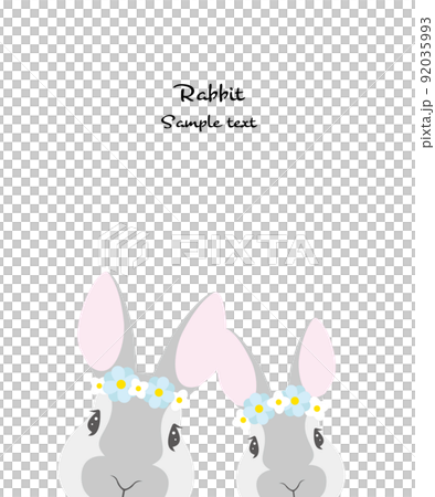 Cute rabbit parent and child background illustration material vector white background Cute rabbit parent and child background illustration material vector white background 92035993