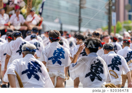 《福岡県》博多祇園山笠　集団山見せ（7月13日） 92036478
