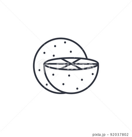 Orange line icon isolated vector illustration Orange line icon isolated vector illustration 92037802
