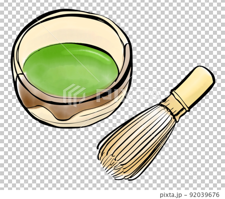 抹茶と茶筅　イラスト 92039676