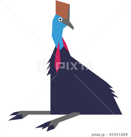 Colorful minimalistic illustration of a species of bird. 92041889
