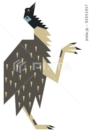 Colorful minimalistic illustration of a species of bird. Colorful minimalistic illustration of a species of bird. 92041937