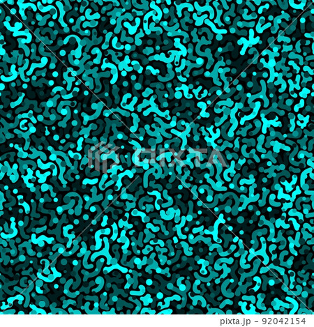 Vector hand drawn cyan monochrome purifier fish skin seamless pattern Vector hand drawn cyan monochrome purifier fish skin seamless pattern 92042154