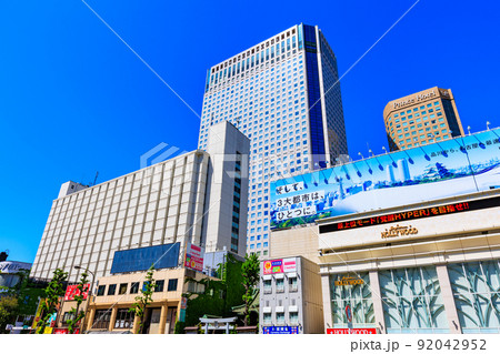 東京 港区高輪の都市風景 品川駅高輪口 東京 港区高輪の都市風景 品川駅高輪口 92042952