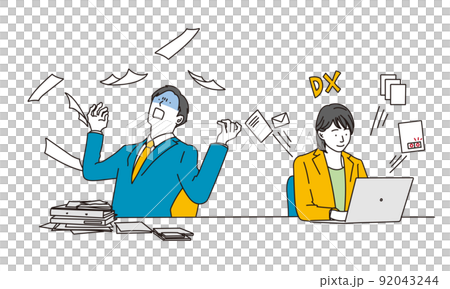 Asian business person who improves business by converting to DX Asian business person who improves business by converting to DX 92043244