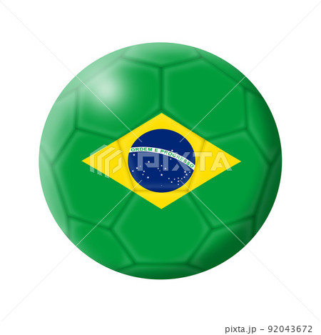 Brazil soccer ball football illustration isolated on white with clipping path Brazil soccer ball football illustration isolated on white with clipping path 92043672