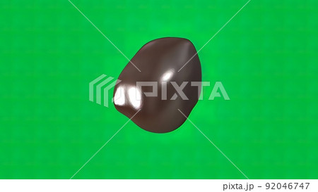 The liver on green background 92046747