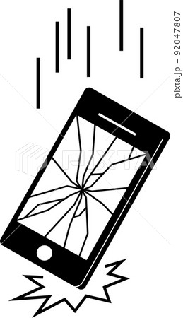 スマホ落として画面割れる 92047807