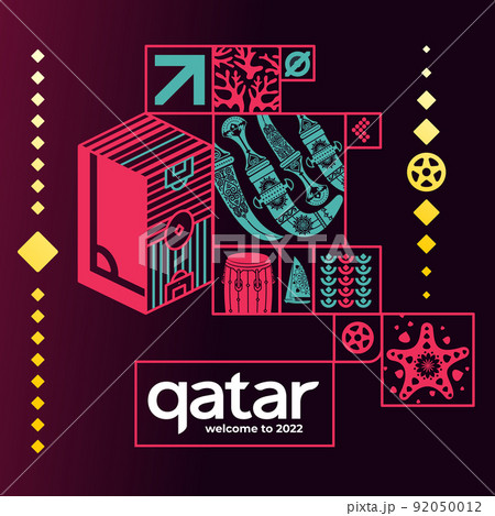 World of Qatar pattern with modern and traditional elements 92050012