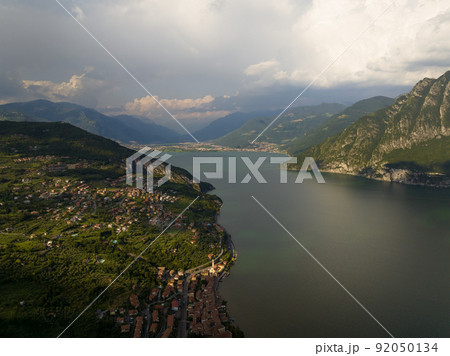 Iseo lake and mountains around Iseo lake and mountains around 92050134