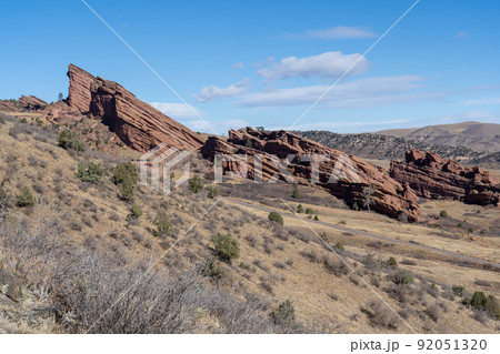 山頂からのレッドロックスパークの眺め コロラド 山頂からのレッドロックスパークの眺め コロラド 92051320