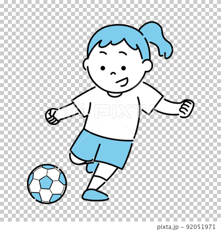 Girl playing soccer 4 92051971