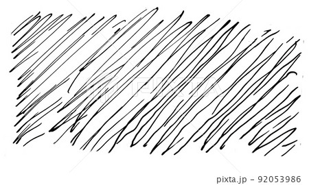 Black hand drawn ink texture with stripe and lines. Freehand patterns and background 92053986