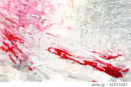 Abstract pink, red and silver acrylic hand paint background. Part of oil painting with brush strokes Abstract pink, red and silver acrylic hand paint background. Part of oil painting with brush strokes 92053987
