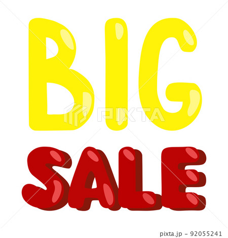Big special sale offer, handwritten lettering, vector 92055241
