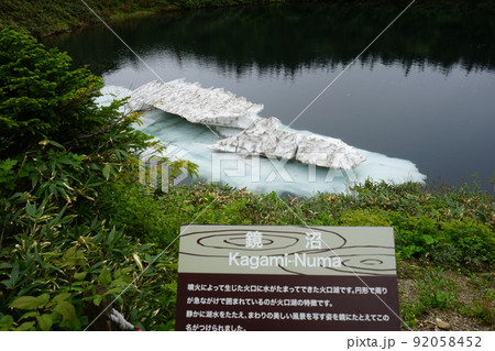 夏の八幡平はお花畑 鏡沼 92058452