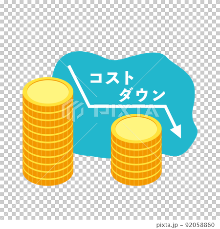 Image illustration of cost reduction 92058860