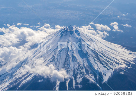 飛行機から見た富士山 92059202