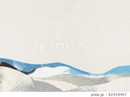 和紙と和柄を使った抽象的な背景素材 和モダン 和紙と和柄を使った抽象的な背景素材 和モダン 92059407