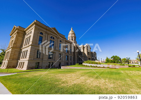 Sunny view of the Wyoming State capitol building Sunny view of the Wyoming State capitol building 92059863