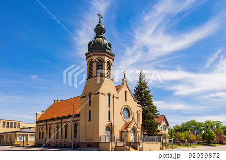 Sunny exterior view of the St Joseph's Catholic Church Sunny exterior view of the St Joseph's Catholic Church 92059872