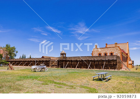 Sunny exterior view of the Wyoming Territorial Prison 92059873