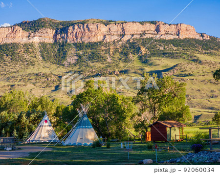 Sunny view of Tipi with beautiful landscape Sunny view of Tipi with beautiful landscape 92060034