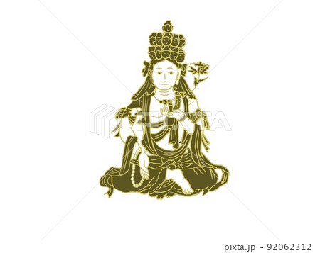 ゴールドの十一面観音 92062312