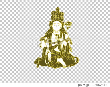 ゴールドの十一面観音 92062312