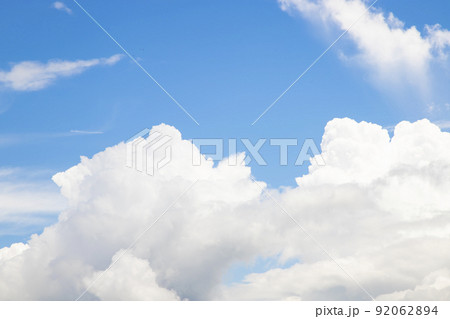 Blue Sky with White Cloudy background 92062894