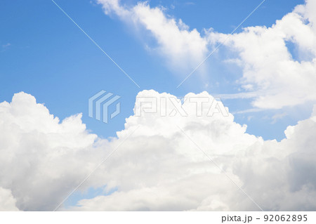 Blue Sky with White Cloudy background 92062895