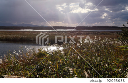 津軽晩秋の風景ベンセ湿原 92063088