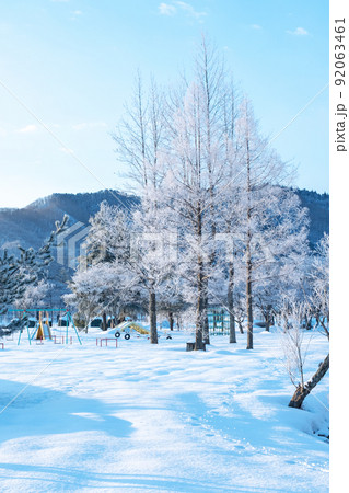 蒜山高原　霜・冬色イメージ 92063461