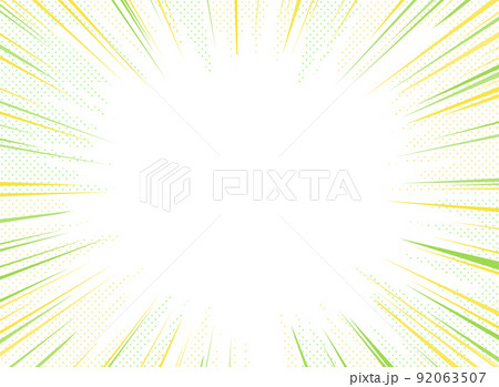 ポップな集中線のおしゃれなフレーム ポップな集中線のおしゃれなフレーム 92063507