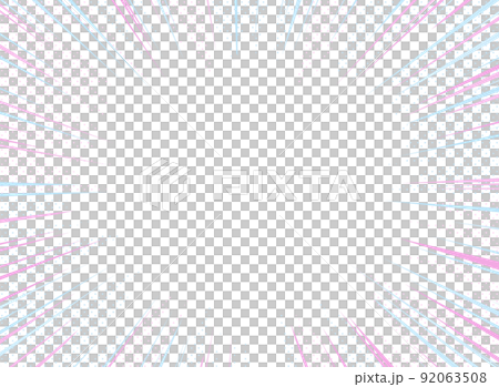 ポップな集中線のおしゃれなフレーム 92063508