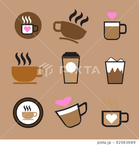 The coffee cup and mug vector image bundle 92063689