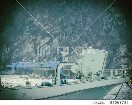 漁船に集まったウミネコ達 漁船に集まったウミネコ達 92063782