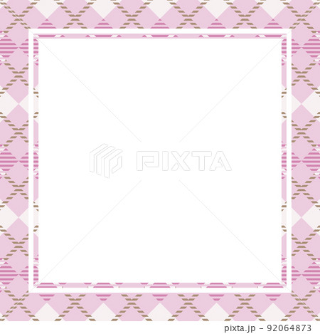 チェック柄のフレーム壁紙イメージ 92064873