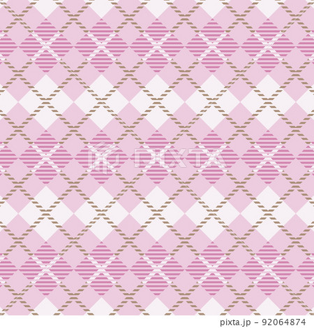 チェック柄の背景イラストイメージ チェック柄の背景イラストイメージ 92064874