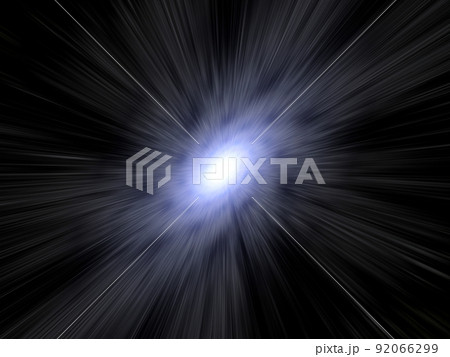 宇宙空間のワープをイメージした背景素材（ワームホール のイメージ）. 92066299