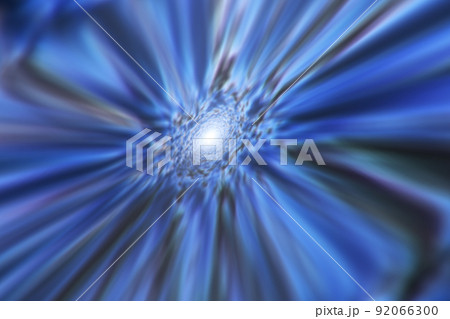 宇宙空間のワープをイメージした背景素材（ワームホール のイメージ）. 92066300