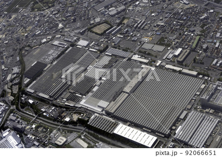 トヨタ自動車の元町工場付近を空撮 トヨタ自動車の元町工場付近を空撮 92066651