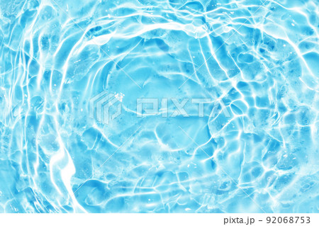 水 ジェル 波 青 テクスチャ 背景 92068753