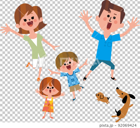 楽しげな家族 92069424