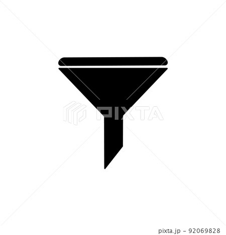 フィルタのシルエットアイコン 黒 92069828