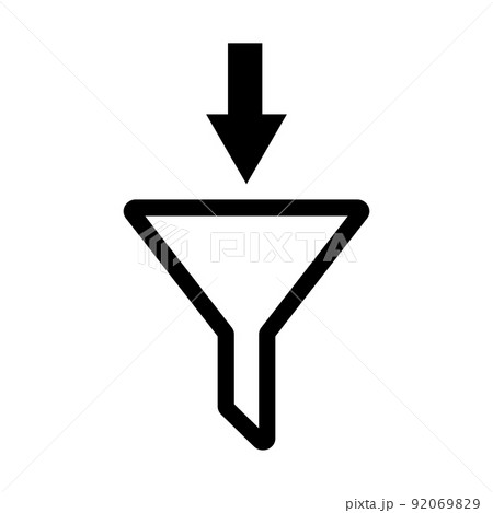 フィルタのアイコン。ソートアイコン。 92069829