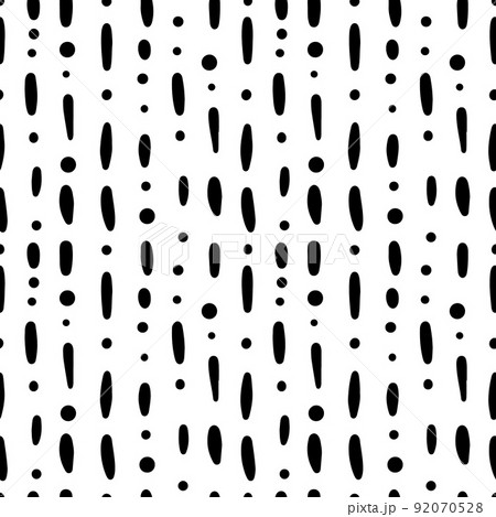 Stylish and minimalistic modern seamless pattern with black lines and dots Stylish and minimalistic modern seamless pattern with black lines and dots 92070528