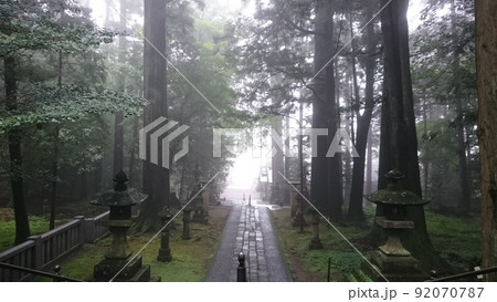 霧に包まれる参道 92070787