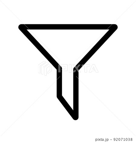 シンプルなフィルタリングアイコン。フィルタマーク。 シンプルなフィルタリングアイコン。フィルタマーク。 92071038